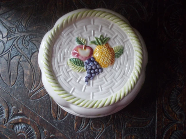 Vintage Jelly Mould Hand Painted A. Santos, Portugal 41- Fruit Design