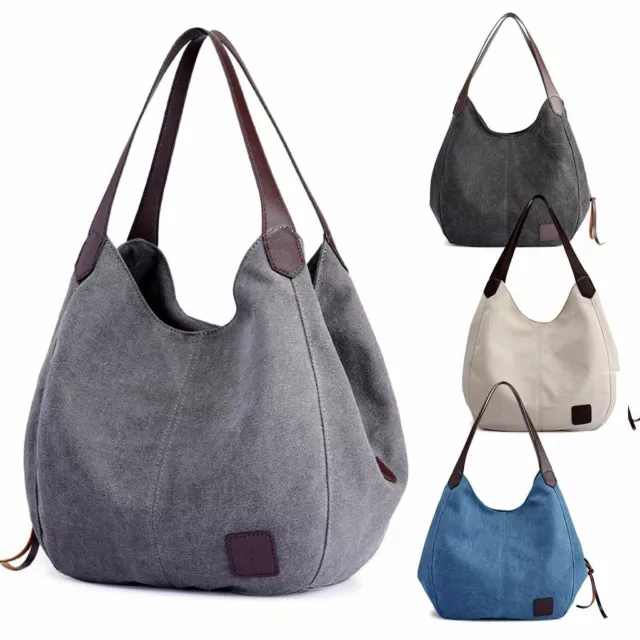 Women Canvas Handbag Shoulder Bags Large Tote Purse Travel Messenger Casual Bag