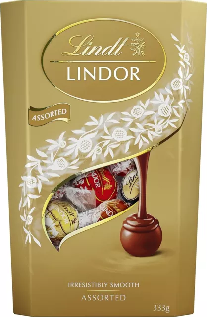 Lindt Lindor Assorted Chocolate Truffles Cornet- Approx. 27 Balls, 333g, Perfect