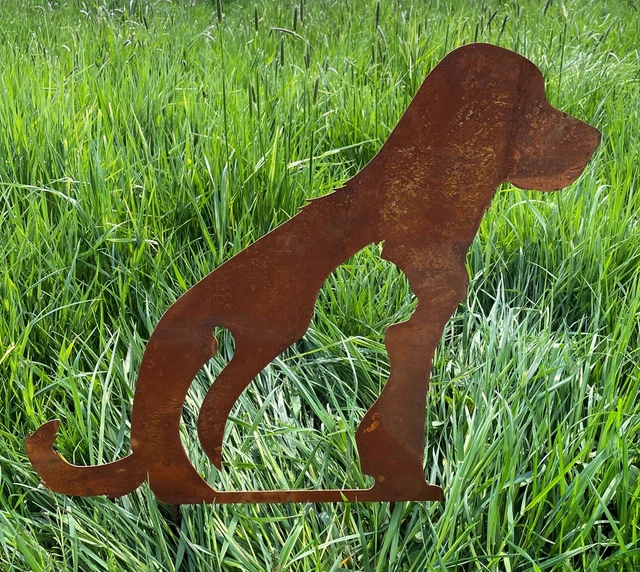 Figur Rhodesian Ridgeback Höhe 80 Cm Blank Gartenfigur Hund Metallkunst