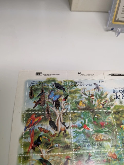 MEXICO 1996 SCOTT #1995 a-x endangered species birds, butterflies, wild