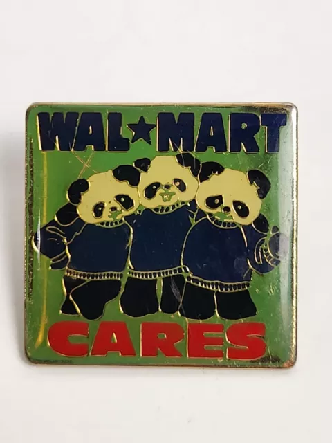 Walmart Hogeye Wal-Mart Cares Panda Bears Lapel Hat Pin