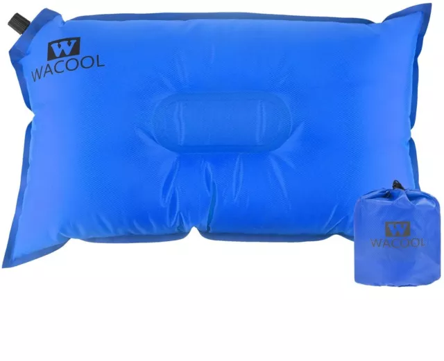 Inflatable Travel Camp Pillow Self Inflating Travel Camp Pillow Air Travel Blue
