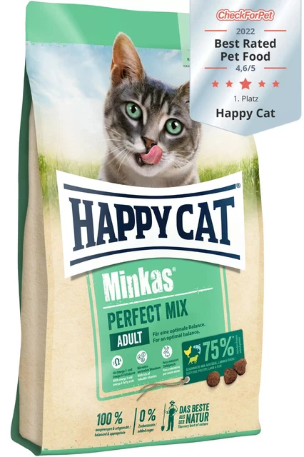 Happy Cat Crocchette Gatto Croccantini Cibo Secco Per Gatti Minkas Perfect 1,5Kg