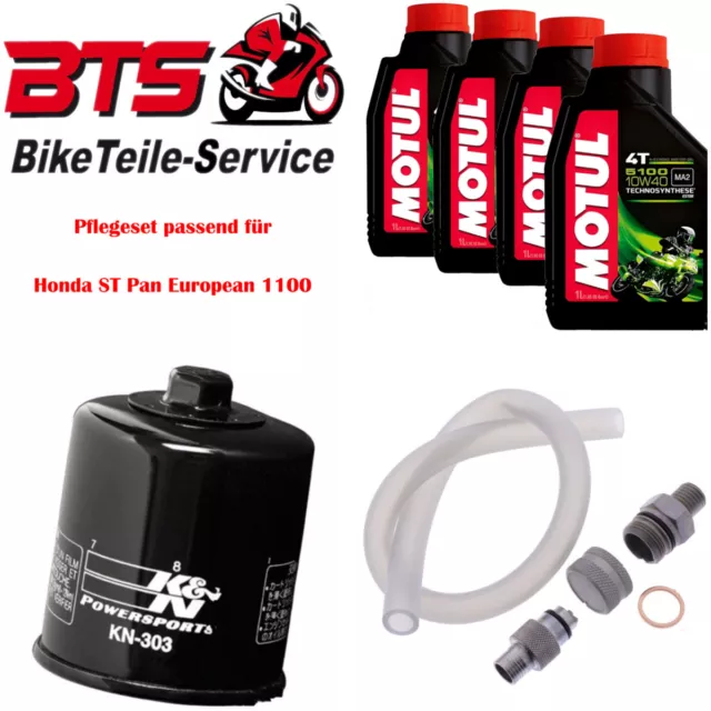 Sparset 4L Öl, Filter, Ablassschraube passend für Honda ST Pan European 1100 ccm