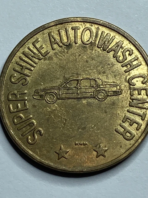 RARE SUPER SHINE CAR WASH TOKEN BRAINTREE HYDE PARK SO BOSTON MASSACHUSETTS #bx1