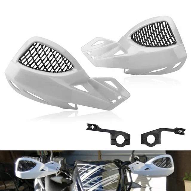 Motorcycle 7/8" Handlebars White Hand Guards Universal ATV Dirt Bike Protector