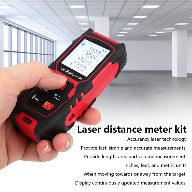 (60M) Altimètre Télémètre Intérieur Portable Infrarouge Pour La