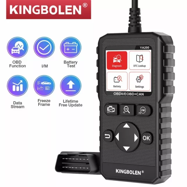 KINGBOLEN YA200 Auto OBD2 Scanner Code Reader Check Engine Fault Diagnostic Tool