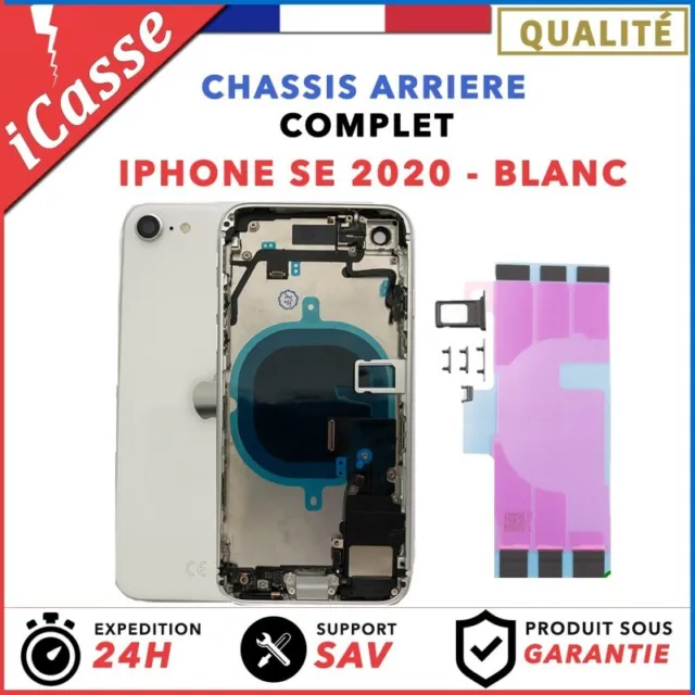 Chassis complet remplacement pour iPhone SE 2020 BLANC + COLLE