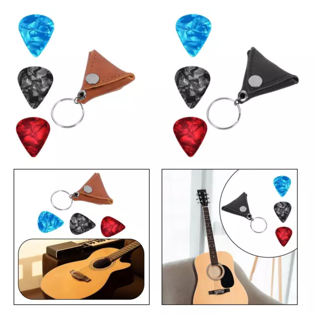 Support pour plectres de guitare avec 3 plectres de guitare pour joueurs de