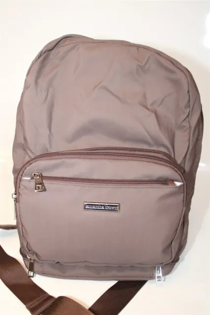 Samantha Brown NEW Brown Canvas Travel Backpack Bag