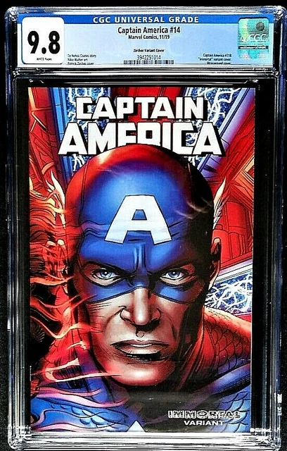 cgc 9.8 CAPTAIN AMERICA #14 MARVEL 2019 W/p IMMORTAL Variant Cover nm/mt