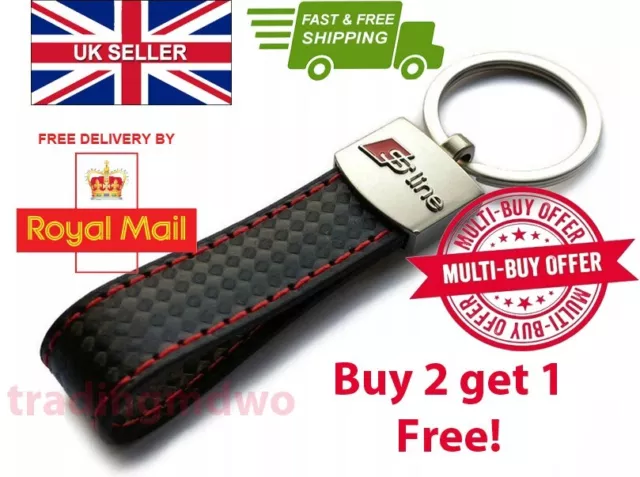 Audi S Line Leather Keyring A1 A2 A3 A4 A5 A6 A7 A8 Buy 2 Get 1 Free