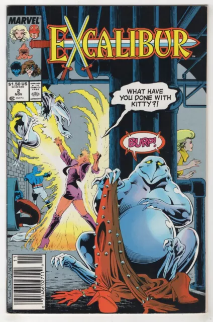 Excalibur #2 (Nov 1988, Marvel) [Newsstand] Chris Claremont, Alan Davis Y