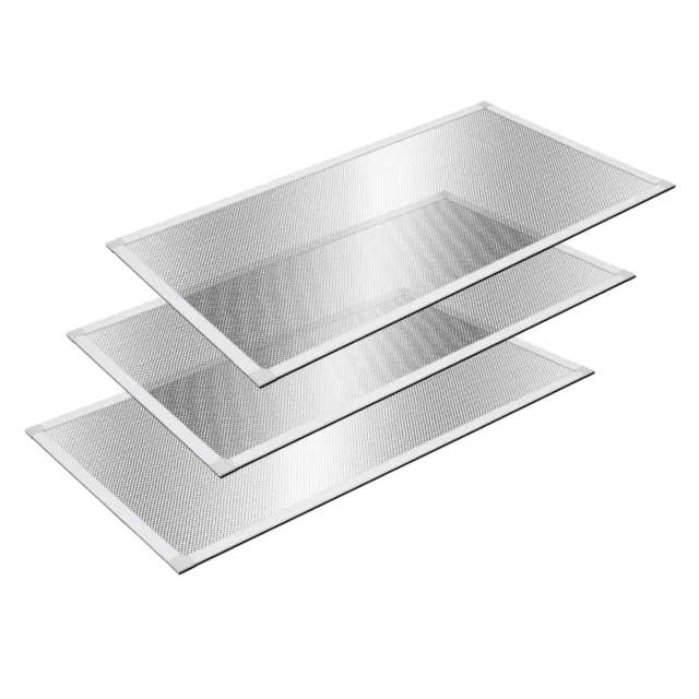 3x Griglie di ventilazione prese aria telaio in alluminio rettangolare 80x150 cm