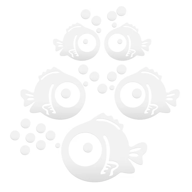 30 Adesivi Specchio Acrilico A Forma Di Pesce E Bolle - Decorazione Parete Autoadesiva Per Camera Bambini - Foto 12