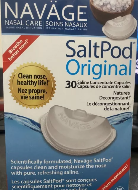 Navage Nasal System Saltpods 30 pods Exp 2025