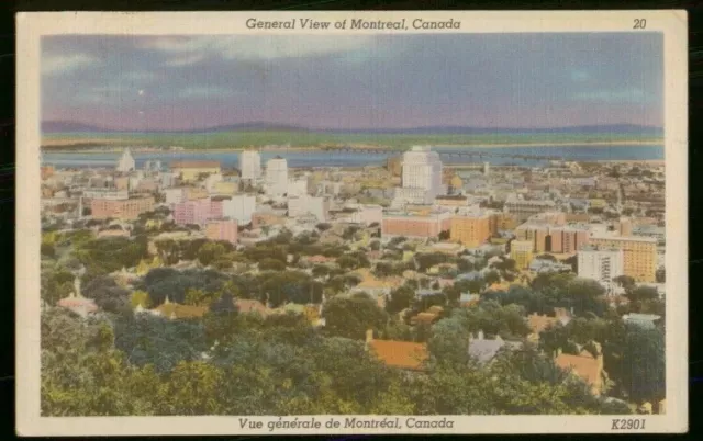 CANADA 🇨🇦 AK PPC POSTCARD Montreal to USA 16.06.1955 General View Top