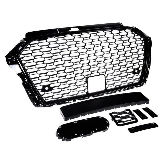 KÜHLERGRILL WABENGRILL PDC Schwarz Glanz Passt Für Audi A3 8V Facelift Ohne RS3 EUR 146,16