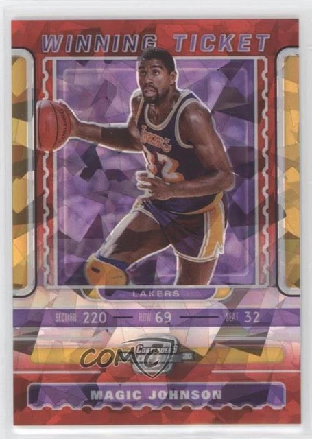 2019-20 Contenders Optic Winning Tickets Red Cracked Ice Prizm Magic Johnson HOF
