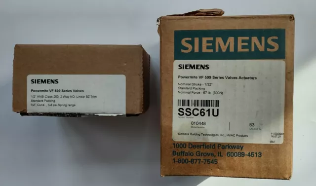 Valve Actuator Siemens SSC61U 24V,Non-Spring Return with 1/2" brass valve