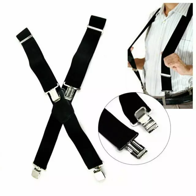 2 STK Hosenträger Herren Extra Stark - 3,5cm Breite Elastische Träger