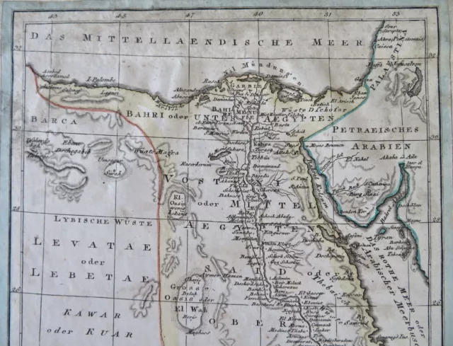 Egypt Ottoman Empire North Africa Nile River Red Sea Cairo 188 Walch map 3