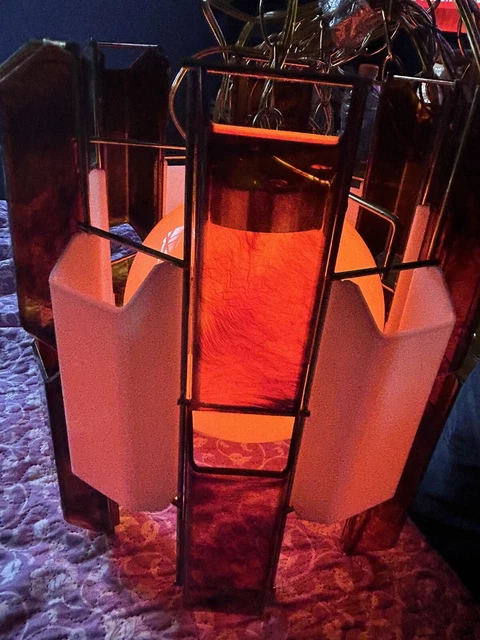Faux Tortoiseshell Pendant Light As Shown 1970s