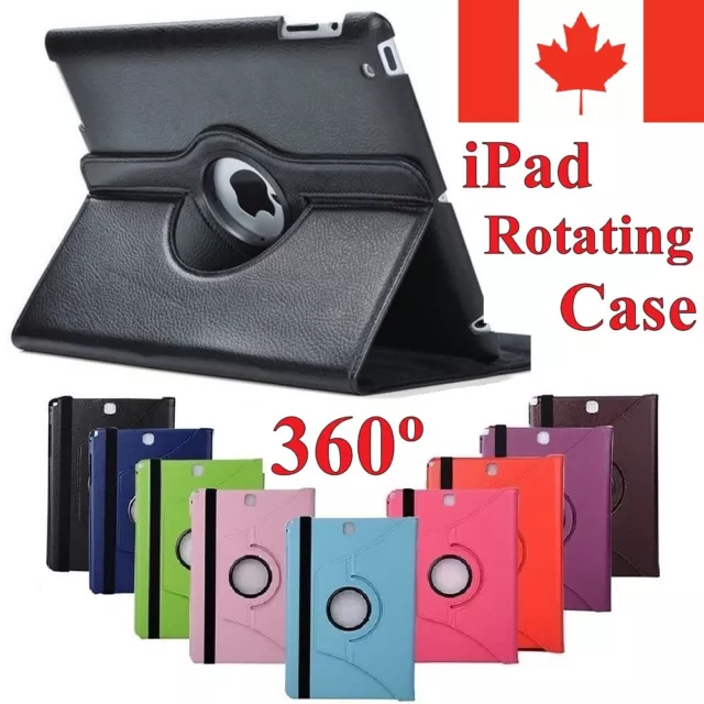 iPad Case 360 Rotating Leather Cover For Mini 3 4 5 6 Air 5 Pro 9.7 10.2 11 12.9