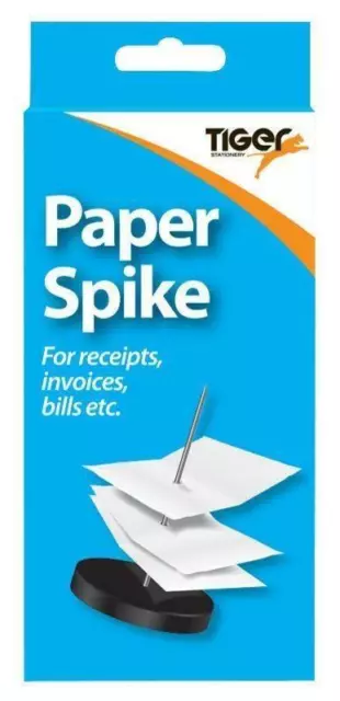Tiger Paper Spike Memo Letter Receipt Spike Metal Spike Holder Asstd Quantity