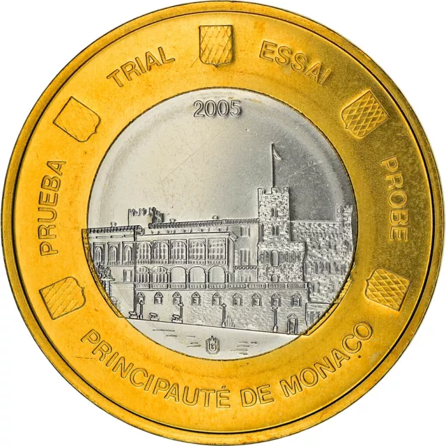 [#381320] Monaco, Medal, Essai 1 euro, 2005, MS, Bi-Metal, lic