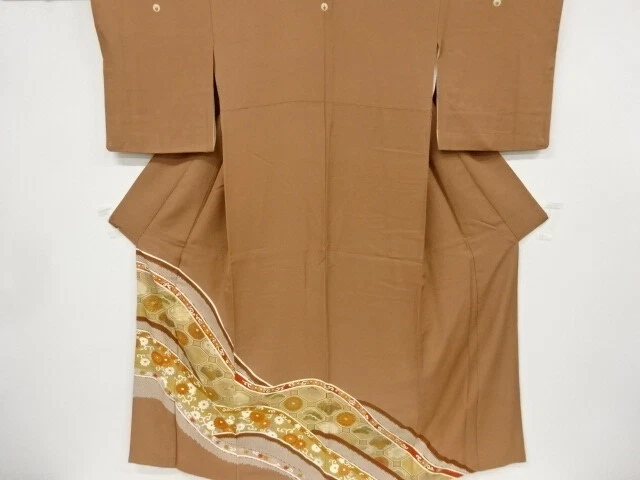 5828754: Japanese Kimono / Vintage Iro-Tomesode / Embroidery / Kinsai / Paulowni