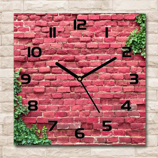 Reloj Decorativo de Vidrio Templado Estilo Moderno 30x30 Pared de ladrillo Otro