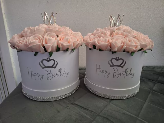 Forever rose hat box/flower hat box/ Birthday Flowers/happy Birthday