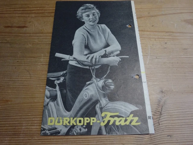 Altes Dürkopp Fratz Werbeblatt Prospekt Reklame historisch Werbung Moped Oldtime