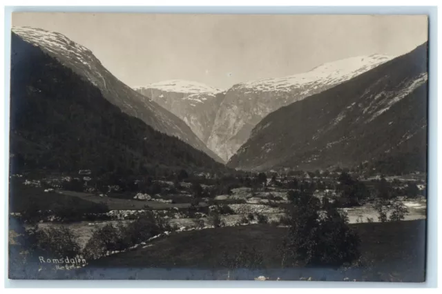 c1910 Romsdalen Gorge Mountain Norway Antique Unposted RPPC Photo Postcard