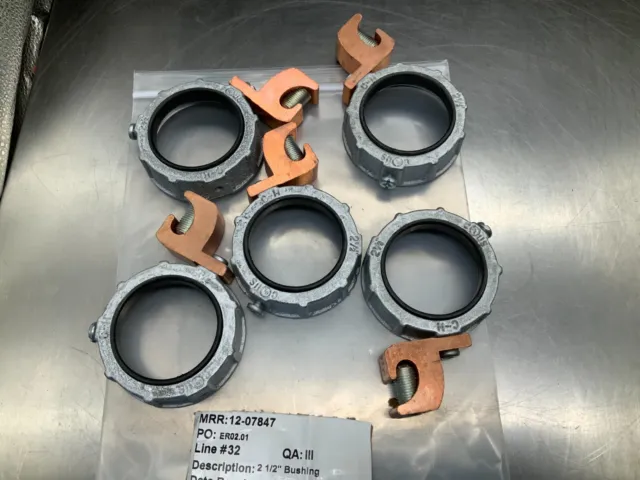 (5) Crouse-Hinds HGLL7C Grounding Bushing Lay-In Lug 2-1/2"