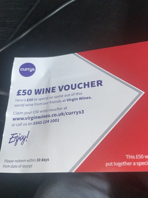 Currys £50 Wine Voucher Code