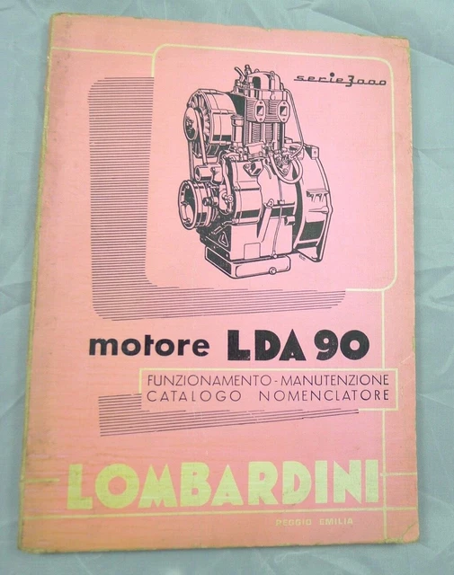 MOTORE LOMBARDINI LDA 90 MANUALE TRATTORE D'EPOCA AGRICOLTURA