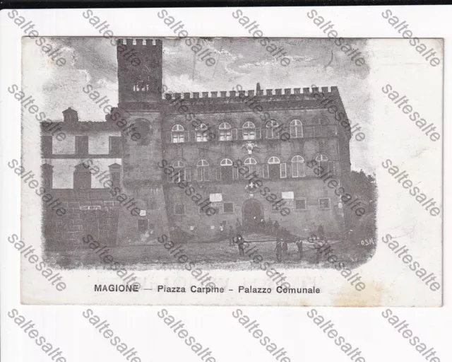 Rm Cartolina Magione Piazza Carpine Palazzo Comunale  Non Viagg.