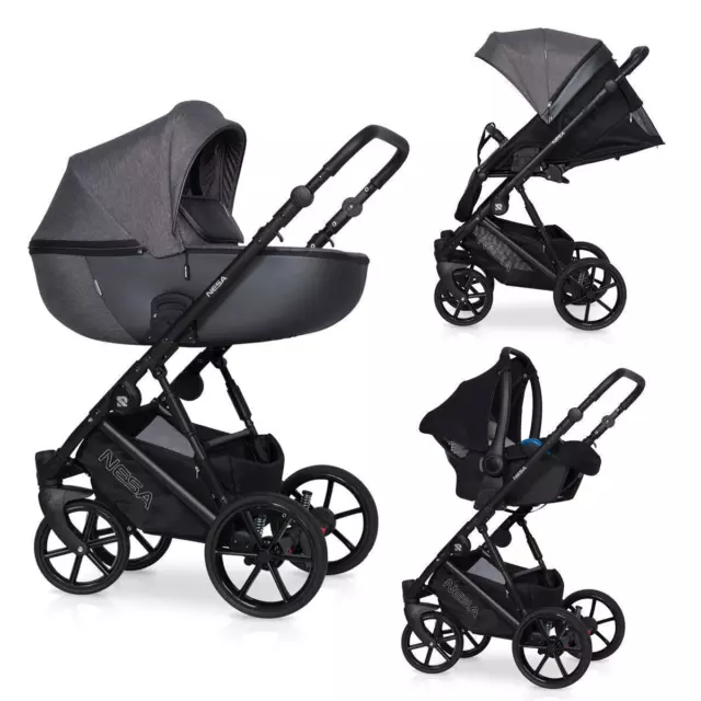 Poussette 3in1 2in1 Isofix siège bébé Buggy NesaUltra Léger  by Lux4Kids