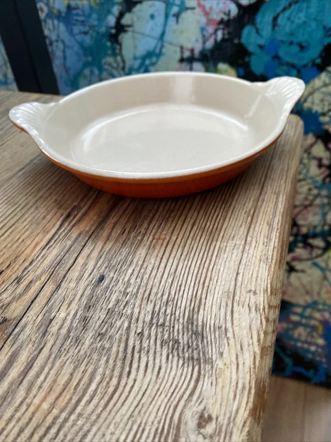 Le Creuset 15 cm naranja volcánica tapa gratinada redonda hierro fundido talla 3