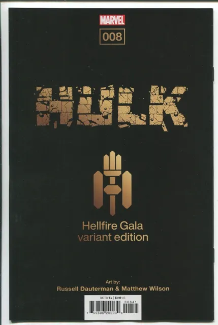 Hulk #8 - Russell Dauterman "Hellfire Gala" Variant Cover - Marvel Comics/2022 2