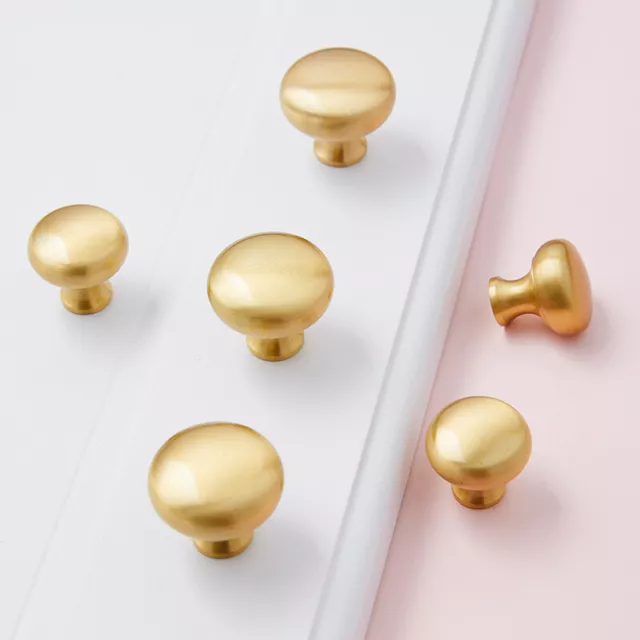 Brass Wardrobe Door Knob Cupboard Drawer Pulls Dresser Kitchen Cabinet Handle