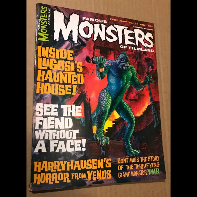 Original Feb 1966 No 37 FAMOUS MONSTERS OF FILMLAND Magazine Giant Monster YMIR