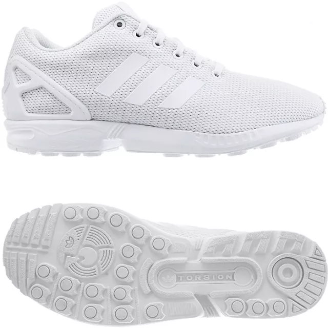 Adidas ZX Flux white mens sneakers casual running shoes trainers low-top NEW