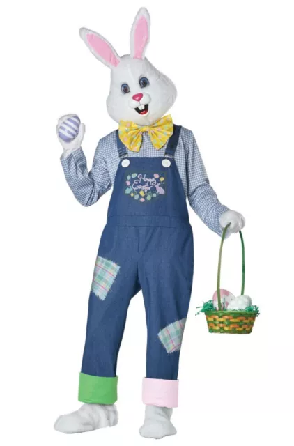 CA1680 Deluxe Happy Easter Bunny Rabbit Mascot Suit Fancy Dress Adult Costume 2