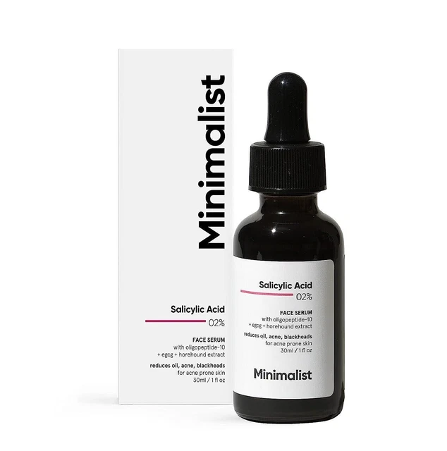 Minimalistisches 2 % Salicylsäure-Serum gegen Akne, Mitesser und offene...