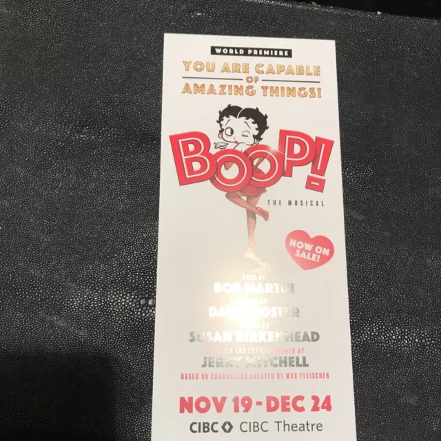 Boop Musical Flyer Betty Chicago David Foster Jerry Mitchell 2023 Max Fleischer
